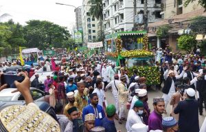 রাজধানীতে পীর আল্লামা সৈয়্যদ মুহাম্মদ সাবির শাহ্'র নেতৃত্বে জুলুস