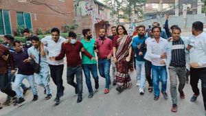 রাজধানীতে রিজভী ও নিপুণের নেতৃত্বে বিএনপির বিক্ষোভ